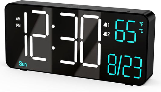KOSUMOSU Alarm Clocks for Living Room, 6.7in Small Digital Clock for Bedroom by KOSUMOSUTECHNOLOGY