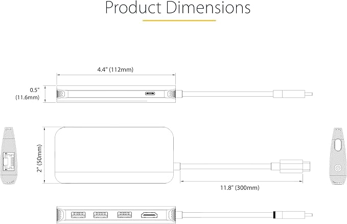 StarTech.com 6-in-1 USB-C Hub for Monitors, 4K 60Hz HDMI Video, Gigabit Ethernet - Image 9