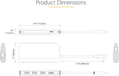 StarTech.com 6-in-1 USB-C Hub for Monitors, 4K 60Hz HDMI Video, Gigabit Ethernet - Image 9