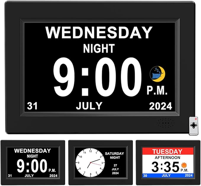 CAZOKASI 8inch Extra Large Impaired Vision Digital Alarm Clock by CAZOKASI