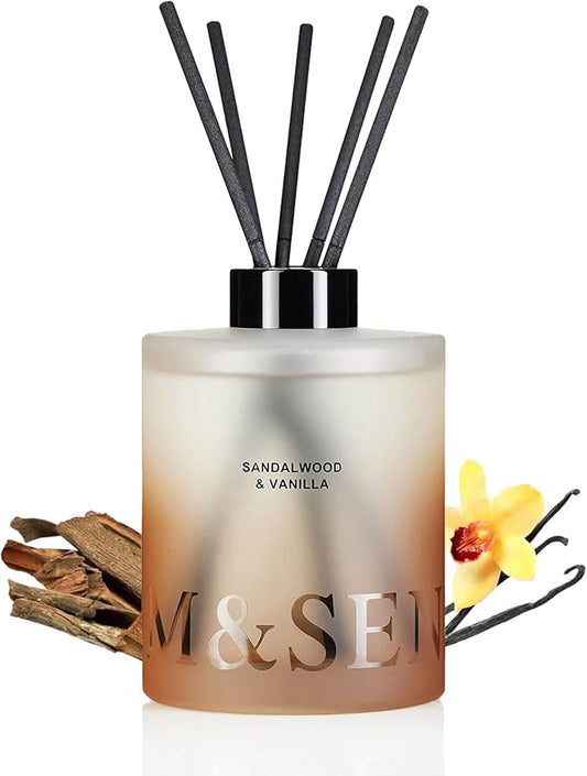 M&SENSE Sandalwood & Vanilla Reed Diffuser Set by MSENSE
