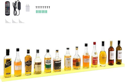 VEVOR LED Lighted Liquor Bottle Display, 1 Tier 60 Inches Whiskey Rack - Image 9