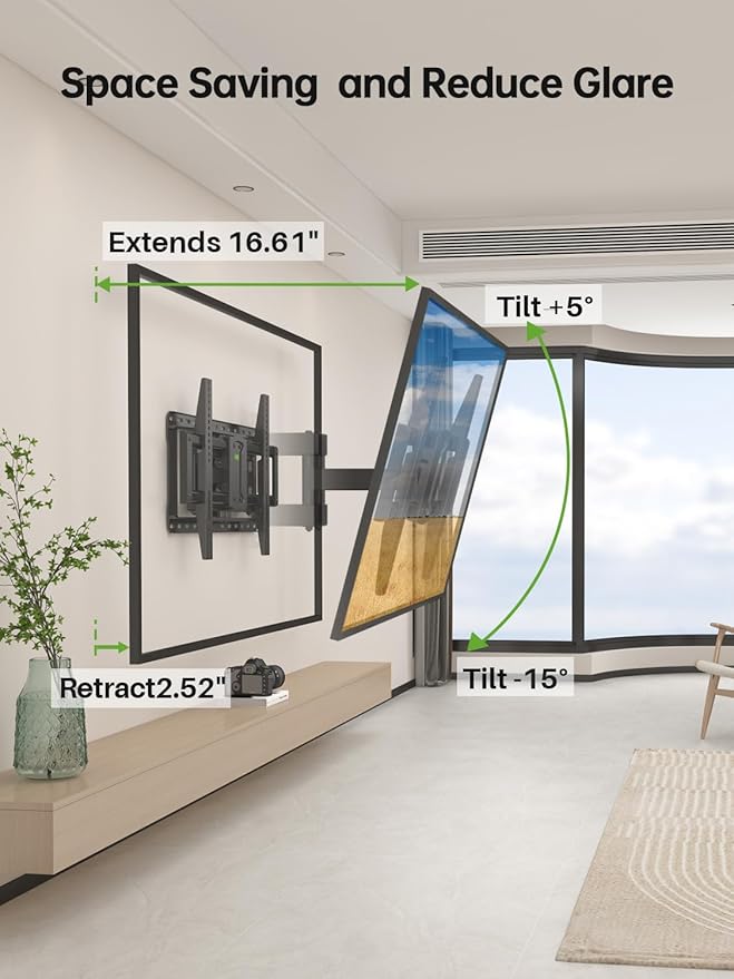 USX MOUNT UL Listed Full Motion TV Wall Mount - Image 4