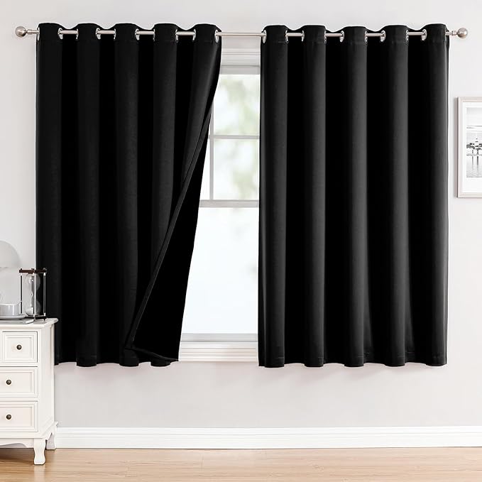 ChrisDowa 100% Blackout Curtains 63 inch Long by ChrisDowa
