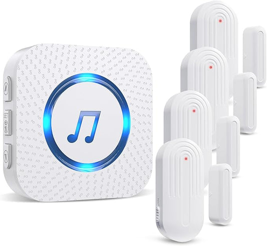 Sanjie Door Chime, Wireless Door Chimes When Door Opens Entry Alarm by SANJIEGuardSecurity