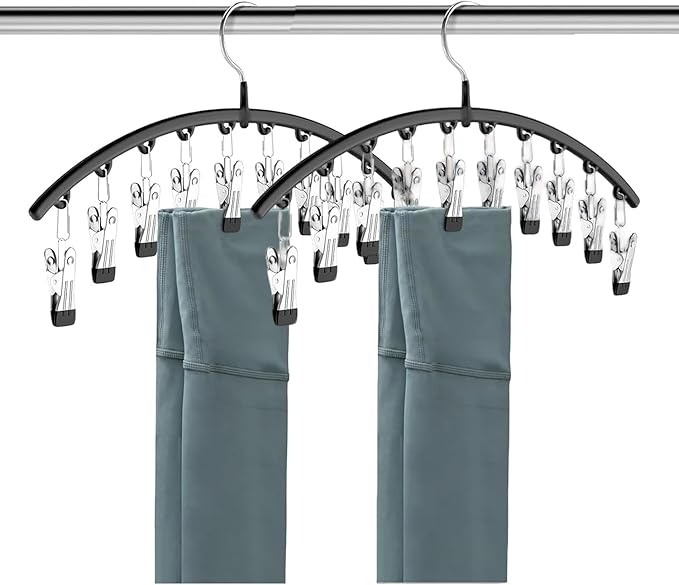 Legging Organizer for Closet, 2 Pack Metal Yoga Pants Hangers - Image 2