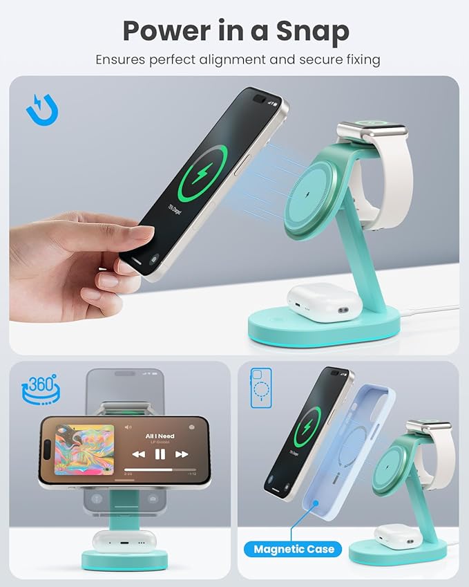 3 in 1 Wireless Charger Charging Station - Image 3