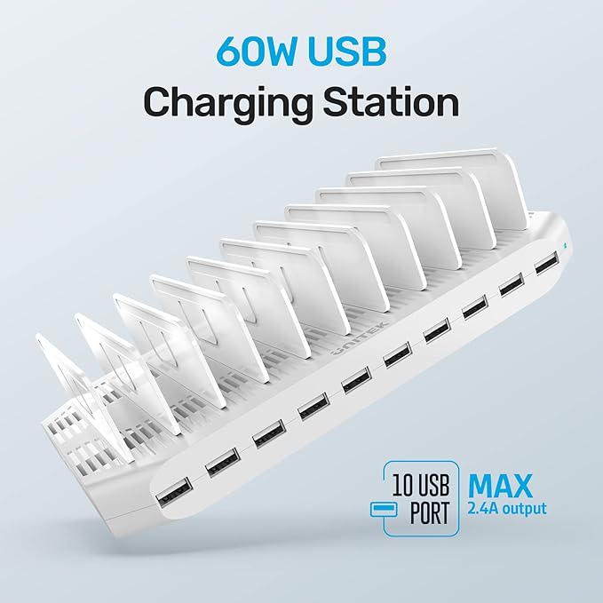 【5PCS】 Unitek Multi Charging Station, 10-Port USB Charger - Image 4