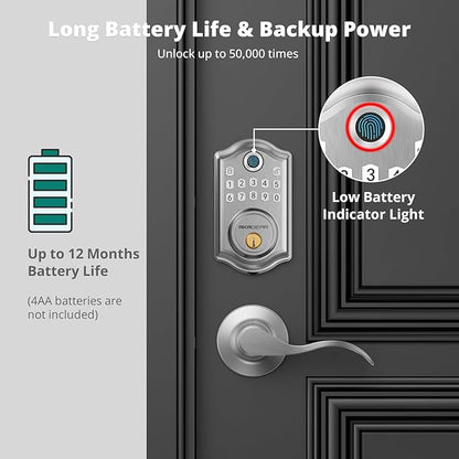 DS10 Pro Keyless Entry Door Lock - Image 6