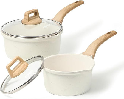 CAROTE 1.5Qt & 3.0Qt Sauce Pan Sets by CAROTE