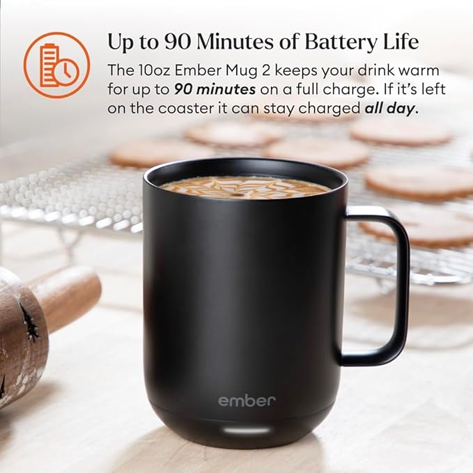 Ember Temperature Control Smart Mug 2, 10 Oz, App-Controlled Heated Coffee Mug - Image 3