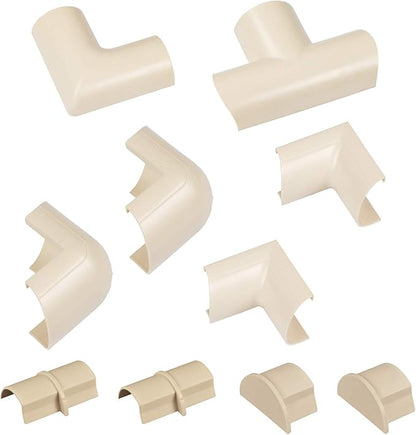 D-Line Medium Cable Raceway Accessory Pack, Join 1.18in x 0.59in Cord Cover by D-LineUSAinc