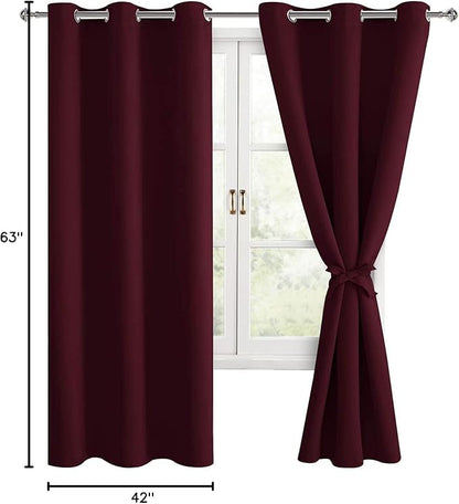 Hiasan Blackout Curtains for Bedroom, 42 x 63 Inches Length - Image 7
