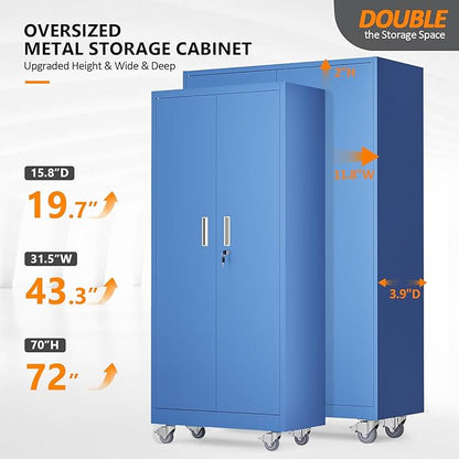 VINGLI Large Metal Storage Cabinet - Image 4