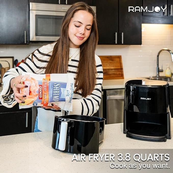 Air Fryer 3.8 Quarts for 1-2 people, 8-in-1 Functions, Air Fry, Digital Small - Image 2