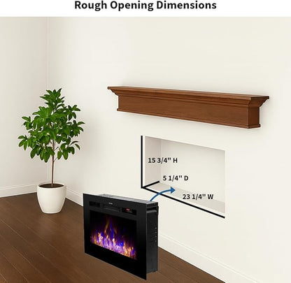 Touchstone Smart Electric Fireplace-The Sideline 28" Wide-in Wall Recessed - Image 2