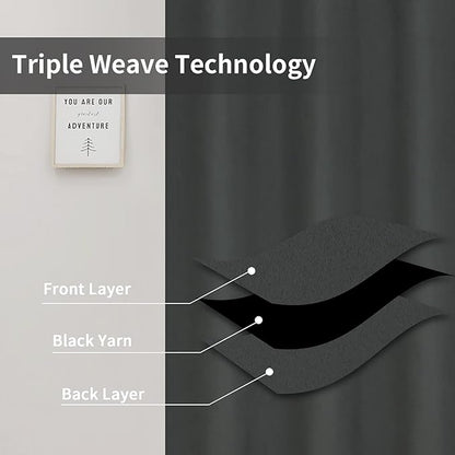 Easy-Going Blackout Curtains for Bedroom, Solid Thermal Insulated Grommet and - Image 3