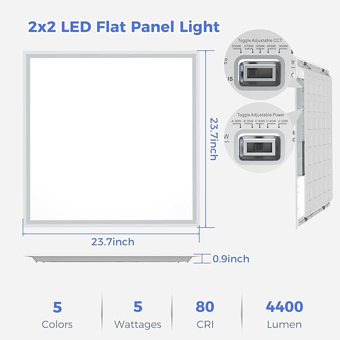 AIKVSXER 4 Pack 2x2 LED Flat Panel Light - Image 5