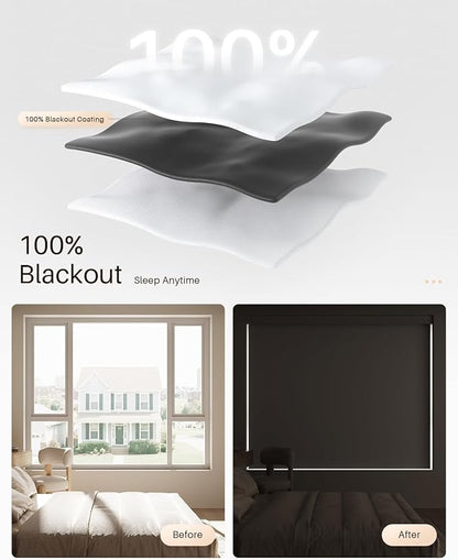 Smart Roller Shades for Windows, Alexa Blackout Motorized Blinds - Image 6