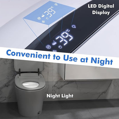 Giantex Smart Toilet, Bidet Toilet Seat Elongated - Image 6