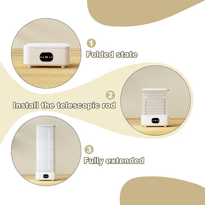 Portable Clothes Dryer, 1000W Foldable Automatic Drying Machine - Image 6