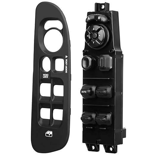 BASIKER Master Power Window Switch and Bezel, Driver Side Window Switch Bezel by BASIKER