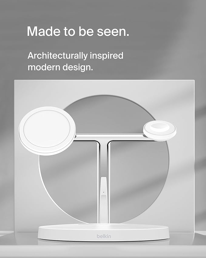 Belkin MagSafe Charger, 3-in-1 Wireless Charging Stand, 2ND GEN, 33% Faster - Image 6
