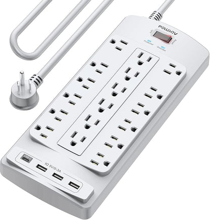 18 Outlets Surge Protector Power Strip by POWSAV