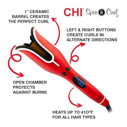 CHI Spin N Curl, Curling Iron For Healthy & Shiny Effortless Curls & Waves - Image 2