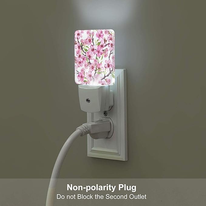 FSHVQKD Spring Flowers Blossom Night Light, Plug Into Wall - Image 5
