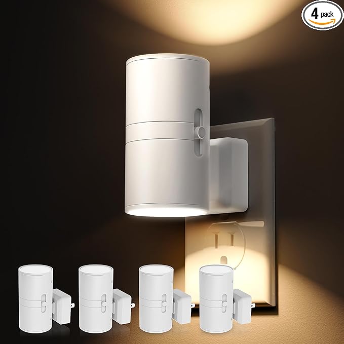 L LOHAS LED 4X Night Light Plug in, LOHAS Modern Night Light by LLOHASLED