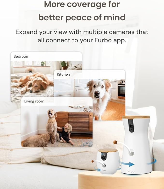 Furbo 360° Dog Camera + Mini 360° Cam 2-Camera Bundle Nanny Pro Subscription: - Image 6
