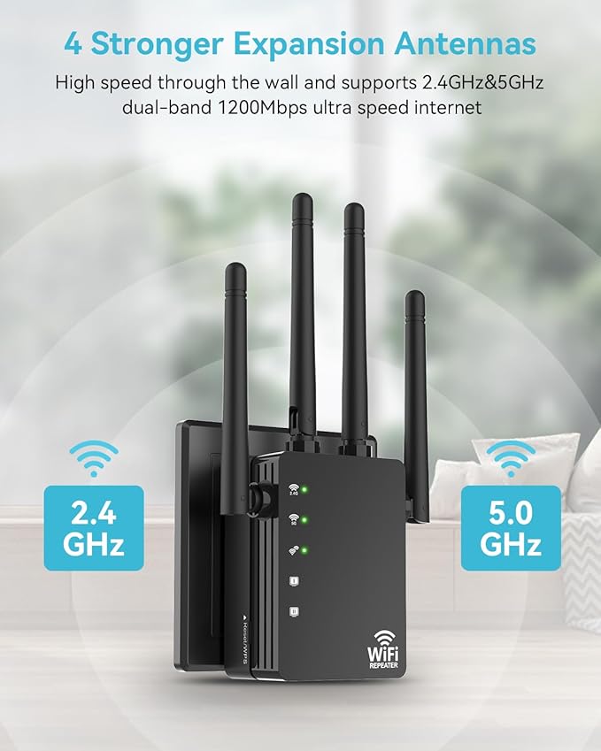 105-Device Compatible WiFi Extender Signal Booster, WiFi Extender, 12880 Sq.Ft - Image 7