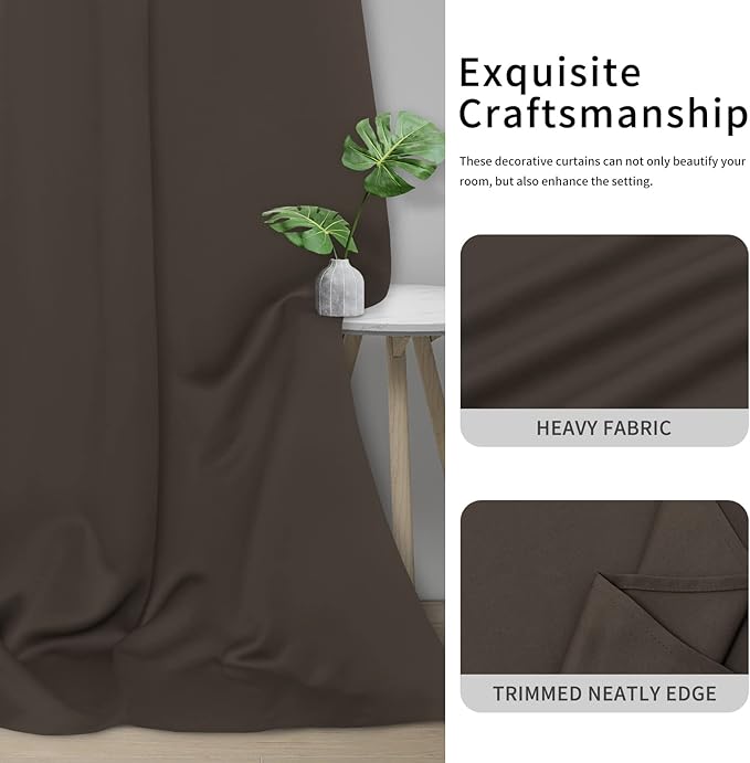 Easy-Going Blackout Curtains for Bedroom, Solid Thermal Insulated Grommet and - Image 5