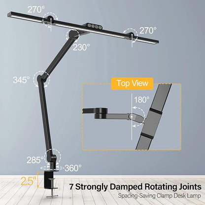 Micomlan Led Desk Lamp with Clamp, Architect Desk Lamp - Image 3