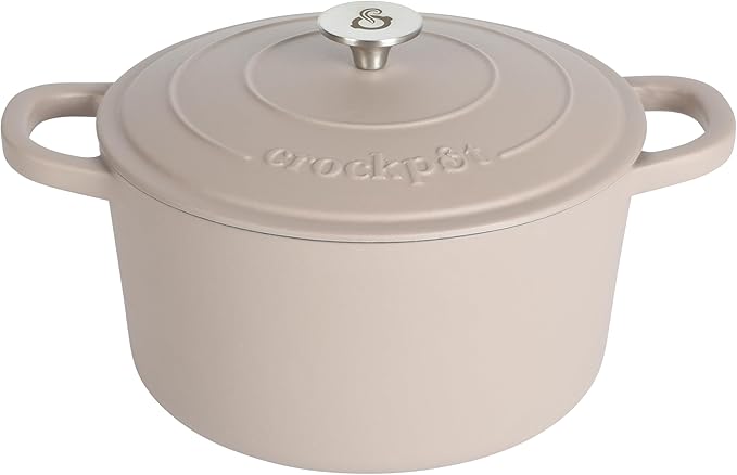 Crock Pot Artisan 7-Quart European Enameled Round Cast Iron Dutch Oven Pot by Crock-PotBrand