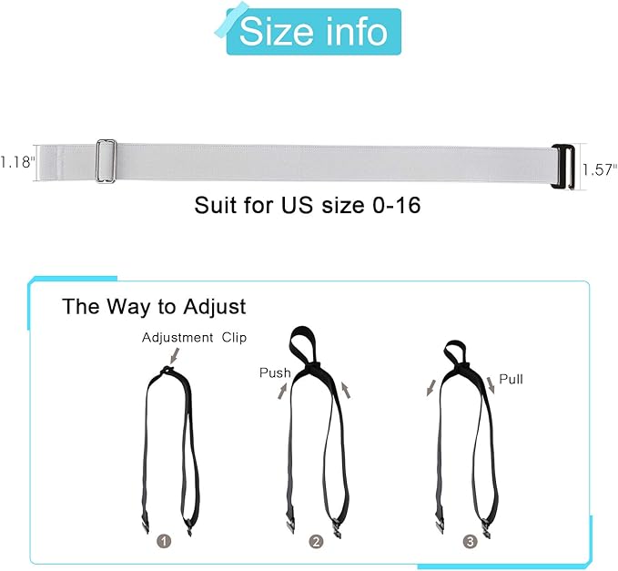 JASGOOD Women No Show Stretch Belt Elastic Web Strap Belt - Image 8