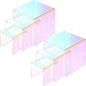 Chuangdi 2 Sets Acrylic Display Risers, Product Stand, Jewelry Display Riser by Chuangdi