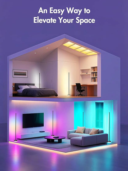 OIYN Corner Floor Lamp, RGBICW LED Corner Lamp - Image 8