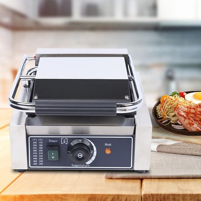 Grill Sandwich Maker, Panini Press Electric Contact Grill Single - Image 3