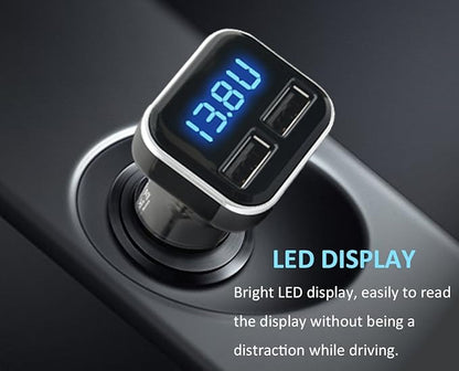 Jebsens 4.8A 24W Dual USB Car Charger Volt Meter Car Battery Monitor - Image 7