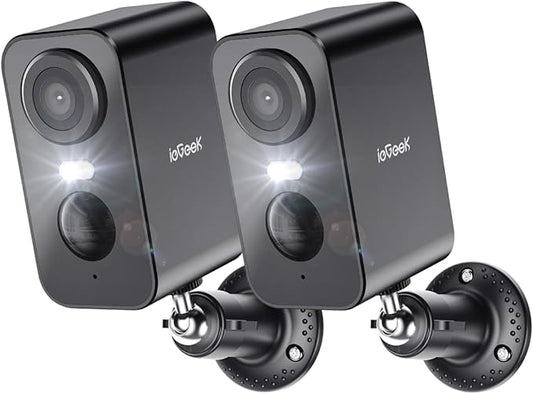 ieGeek Security Cameras Wireless Outdoor 2-Pack, 2K WiFi Surveillance Camera by ieGeek