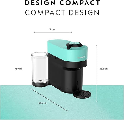 Nespresso Vertuo Pop+ Coffee and Espresso Maker by Breville, Aqua Mint - Image 8