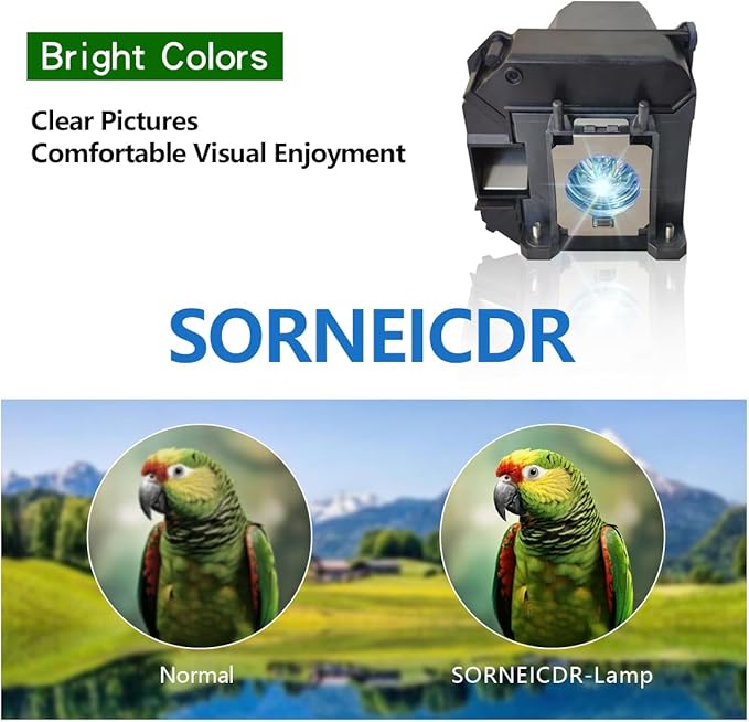 SORNEICDR ELP LP60 Replacement Projector Lamp Bulb Compatible - Image 3