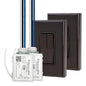 RunLessWire 3-Way Fan & Light Battery-Free DIY Kinetic Wireless Light Switch Kit by RunLessWire