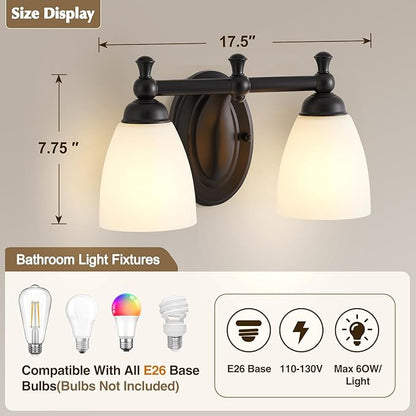EJIAXIN 2 Lights Bathroom Vanity Light - Image 2