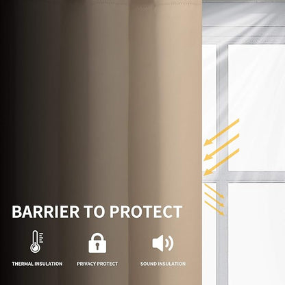 Easy-Going Blackout Curtains for Bedroom, Solid Thermal Insulated Grommet and - Image 2