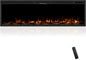 60" Electric Fireplace, Ultra-Thin Recessed/Wall Mounted Electric Fireplace by Dovelf