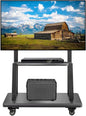 Hellsehen Mobile TV Stand, Rolling TVs Cart on Wheels Height Adjustable by Hellsehen