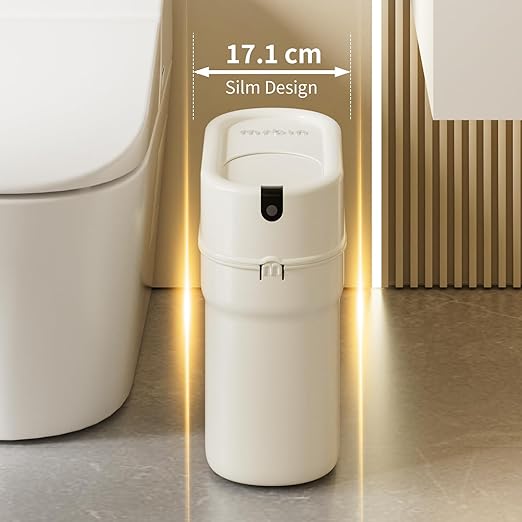 MRBIN Slim Pull Out Automatic Bagging Bathroom Trash Can, 10L/2.6gal Touchless - Image 5